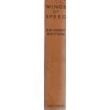 Sir Harry Brittain. Wings of Speed. A great book with a personal inscription to a friend, in his own