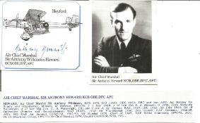 Sir Anthony Wilkinson Heward WW2 Pilot Signature Piece Cut From A FDC ST134. Good condition. All