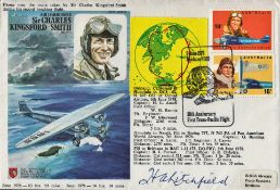 H. A. Litchfield signed Air Cmdr Sir Charles Kingsford Smith FDC No. 711 of 1250. Flown from Oakland
