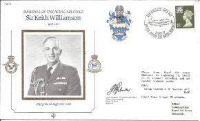 Sir Keith Williamson GCB AFC Chief of Air Staff 1982 85 signed FDC No. 758 of 2600. Flown from RAF