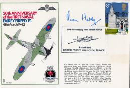 Owen Hardy signed FDC 30th Anniversary of the First Naval Fairey Firefly F. 1. 4th March 1943. Flown