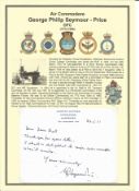 Air Commodore George Philip Seymour Price DFC signed ALS in response to Denis Ball, thanking him for