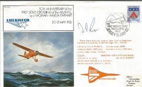 Concorde Capt Ross signed FDC 50th Anniversary of the First Solo Crossing of the Atlantic by a Woman