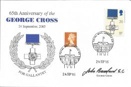 John Bamford G. C. 65th Anniversary of the George Cross 24th September 2005 signed FDC. Signed by