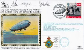 VC10 crew signed FDC 75th Anniversary The First Airship Crossing of the Atlantic and first round