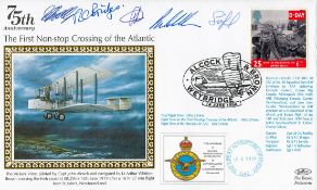 Hercules crew signed FDC 75th Anniversary The First Non Stop Crossing of the Atlantic. Flown in