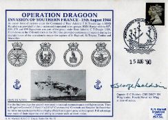 Captain G. C. Baldwin CBE DSC* RN unflown FDC Operation Dragoon Invasion of Southern France 15th