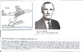 Air Vice Marshal Ian Douglas Napier Lawson WW2 Small Signature Piece ST118. Good condition. All