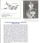 Sir Peter Le Cheminant WW2 Pilot Small Signature Piece Cut From A FDC ST109. Good condition. All