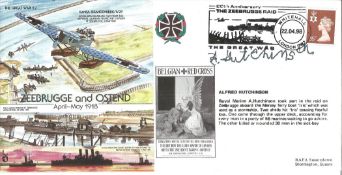 Zeebrugge and Ostend April May 1918 signed FDC No. 131 of 449. Flown in Piper Aztec PA23 from Biggin