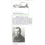 Flt Lt T. J. Franks WW2 Pilot Small Signature Piece Cut From A FDC ST123. Good condition. All