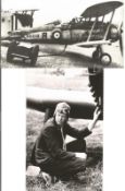 WW2 Collection of 2 Black and White Printed photos displaying a pilot Charles Lindbergh and a