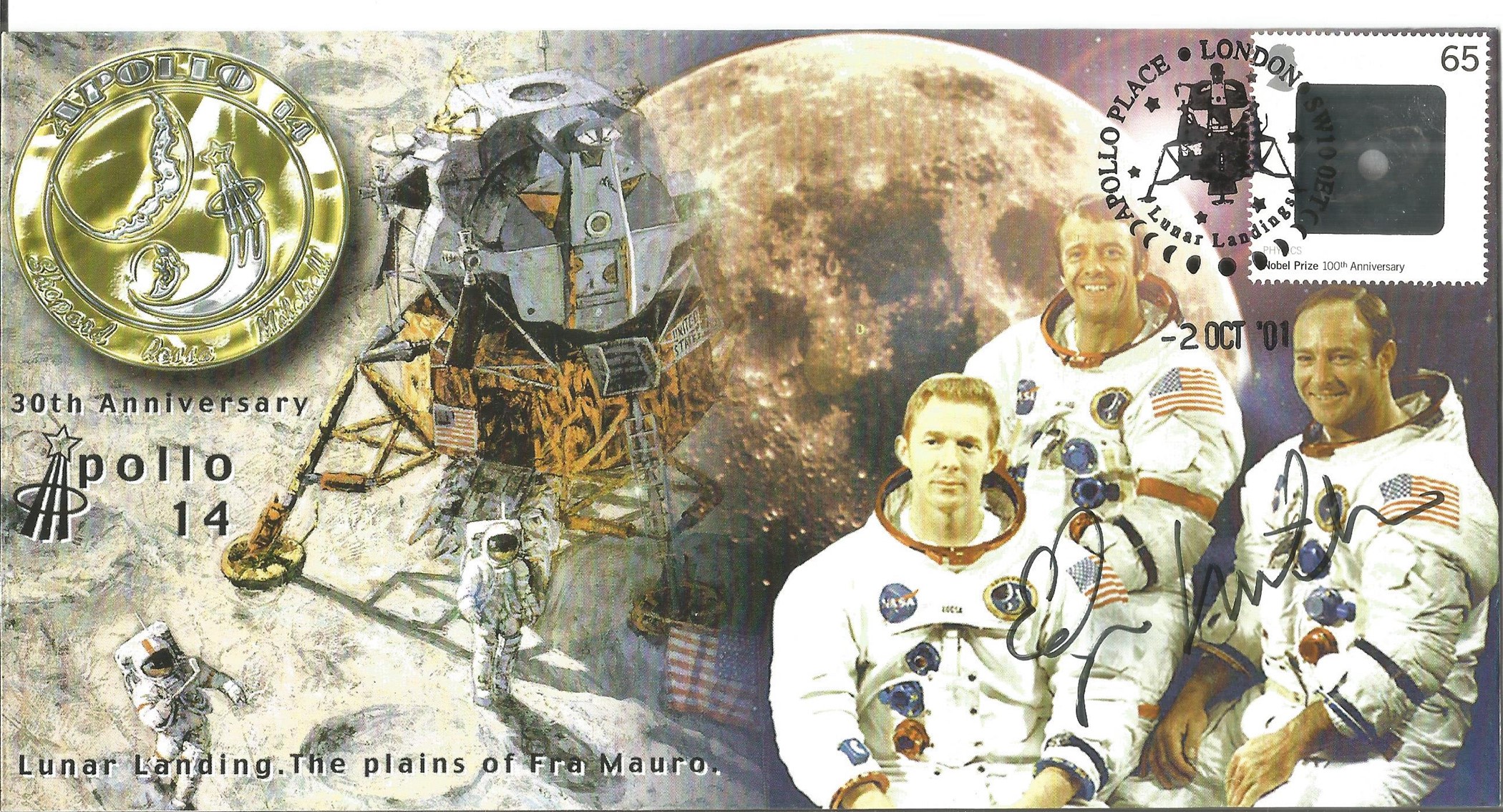 Space Moonwalker Dr Edgar Mitchell NASA Astronaut signed 2001 Apollo 14 Limited Edition cover