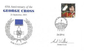 Carl Walker GC George Cross winner signed 2005 65th ann GC cover. Good condition. All autographs