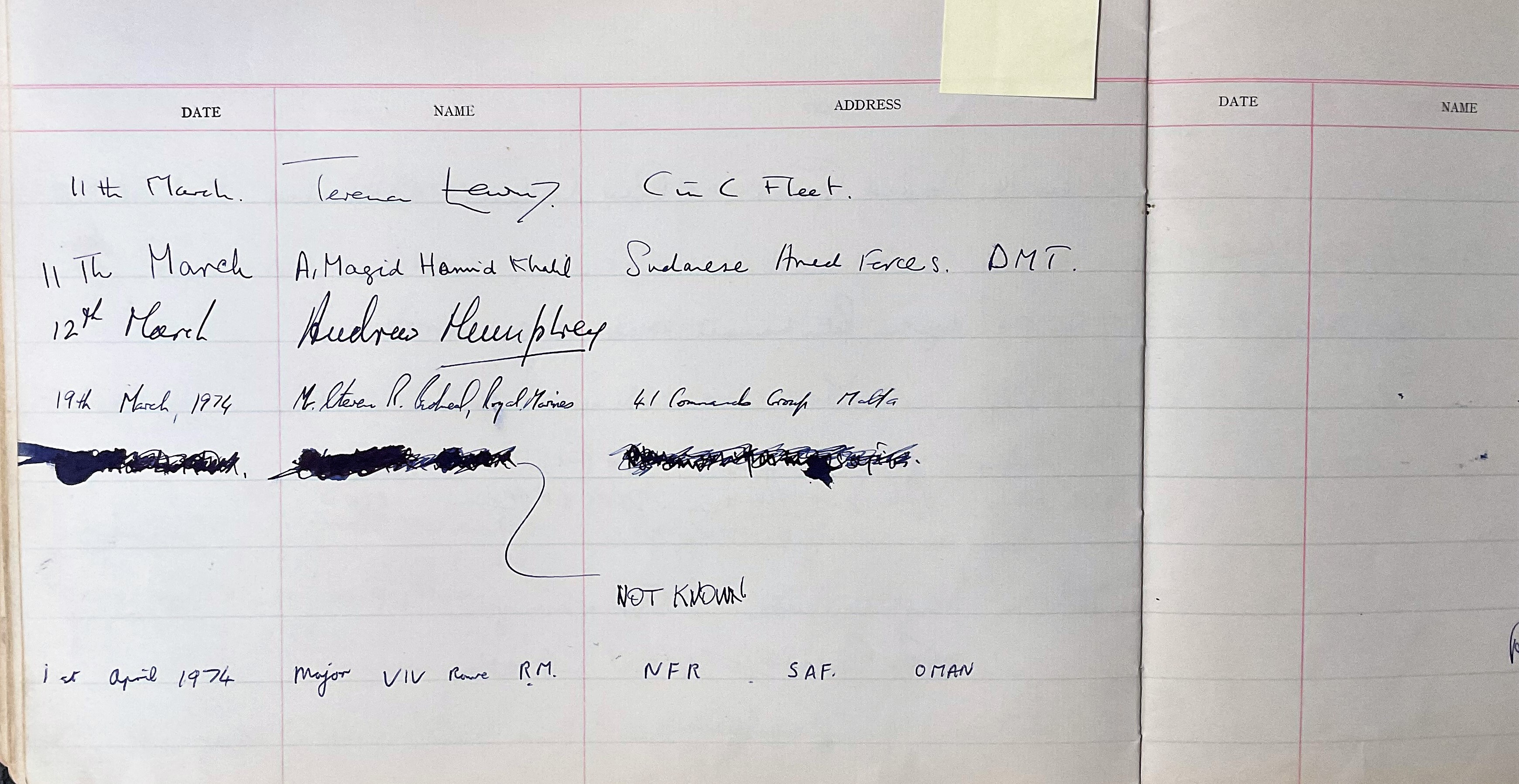 Visitors Book With Many Signatures from Military to FBI Personnel. Signatures include Sir Charles - Image 3 of 5