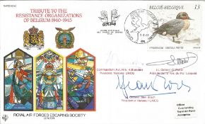 RAFES Tribute to the Organizations of Belgium 1940 1945 signed RAF cover No 325 of 500. Signed by