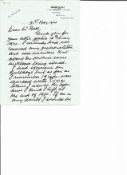 Group Captain Richard Victor McIntyre signed hand written ALS dated 21st May 1974. Attached to a