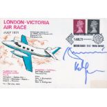 London Victoria Air Race 1971 cover signed by winning pilots J Blumschein, F Kohlgruber. . Good
