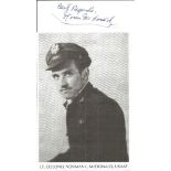 Lt Col Norman L. McDonald USAF WW2 Pilot Signature Piece Approx 6. 5x2cm ST187. Good condition.