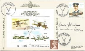 AVM Sandy Johnstone signed Disbandment of No 60 Squadron 31st March 1992 signed FDC No. 384 of