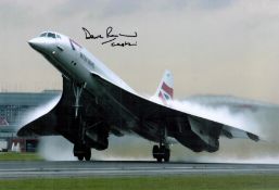 Concorde. A signed 10x8 colour photo. Signed By Concorde Pilot Dave Rowlands. Photo shows The