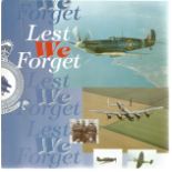 Peter G. Rowland. Lest We Forget. A paperback book based on WW2 in good condition, signed by the