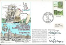 Admiral Sir Frank Hopkins and Captain T M Bevan signed RNSC(3)25 cover commemorating the 120th