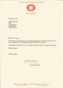 Novelist And Politician Jeffrey Archer Signed Typed Letter To Anthony Tuck ST064. Good condition.