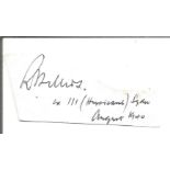 R. F. Sellers WW2 Battle Of Britain Pilot Signature Piece Approx 6x3cm ST163. Good condition. All