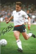Football Tony Cottee 12x8 Signed Colour Photo Pictured In Action For England. Good condition. All