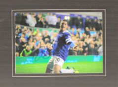 Football Ross Barkley signed 16x12 Everton mounted colour photo. Ross Barkley (born 5 December 1993)