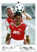 Football, Kenny Sansom and Graham Rix signed 16x12 photograph pictured following the camera during