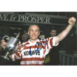 Rugby League Shaun Edwards signed Wigan 12x8 colour photo. Shaun Edwards, OBE (born 17 October 1966)