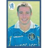 Football. Chelsea. Graeme Le Saux Signed Official Chelsea FC player mounts. 6x5 inches in size. Good