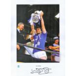 Football. Everton. Kevin Ratcliffe Signed 17x12 colour photo. Photo shows Ratcliffe Lifting the