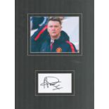Football Louis Van Gaal 16x12 Manchester United mounted signature piece includes signed white card