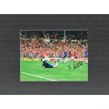 Football Norman Whiteside signed 16x12 mounted 1985 FA Cup Final colour photo. Norman Whiteside (