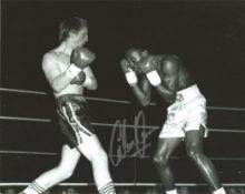 Boxing Colin Jones 10x8 Signed B/W Photo Pictured During His World Title Fight With Don Curry.
