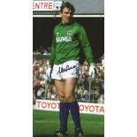 Football Neville Southall 12x6 Signed Colour Photo Pictured In Action For Everton. Good condition.
