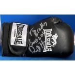 Boxing David Hayemaker Haye signed Lonsdale black boxing glove dedicated. David Deron Haye, born