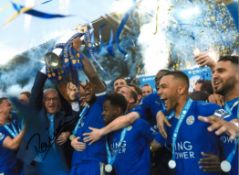 Claudio Ranieri Leicester City Signed 16 x 12 inch football photo. Good condition. All autographs
