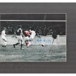 Football John Connelly signed 14x12 Manchester United mounted colourised photo. John Michael