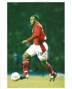Football Darius Vassell signed England 12x8 colour photo. Darius Martin Clarke Vassell (born 13 June