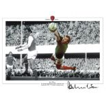 Football, Bob Wilson signed 16x12 colourised photograph pictured as he makes a fantastic save during