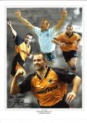 Steve Bull Wolves Signed 16 x 12 inch football photo. Good condition. All autographs come with a