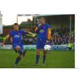 Football Nigel Jemson 12x8 Signed Colour Photo Pictured In Action For Shrewsbury Town. Good