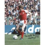 Leighton James signed 10x8 colour football photo pictured in action for Wales. Good condition. All