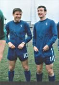 Football Bobby Tambling and John Boyle colour photo pictured during their playing days with Chelsea.