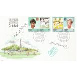 Cricket Neil Taylor and Bill Athey signed Cricket Leaders of the World FDC pm Nukulaelae Tuvalu 8