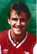 Football. Martin Hayes Signed 12x8 Colour photo. Photo shows Hayes Wearing the Arsenal Home kit in a